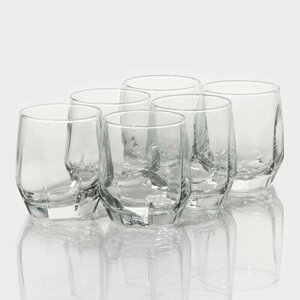 Lav Набор стеклянных стаканов Lav «Алмаз», 215 мл, 78 см, 6 шт