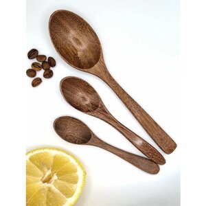 Ложки деревянные для еды Сумах разных размеров 3 штуки