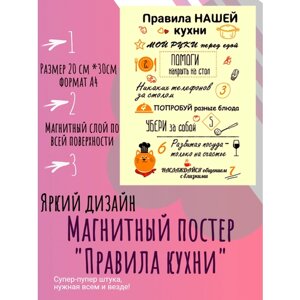 Магнит на холодильник "Правила кухни"