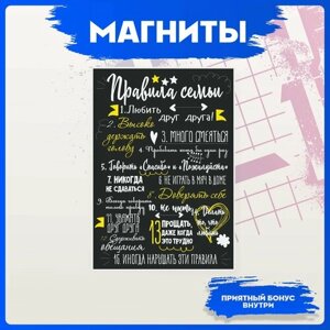 Магниты на холодильник Правила дома