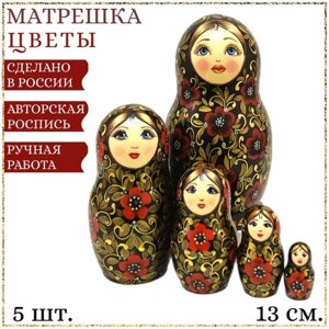 Матрешка Цветы, кружева, Матрешка узоры