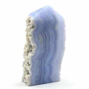 Минерал агата голубого (сапфирин) форма кристалл 39*15*74мм, 89г. РадугаКамня