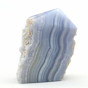 Минерал агата голубого (сапфирин) форма кристалл 43*15*61мм, 86г. РадугаКамня
