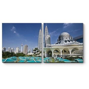 Модульная картина Башни-близнецы в центре Куала-Лумпур130x65