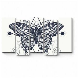 Модульная картина Эскиз бабочки 210x121