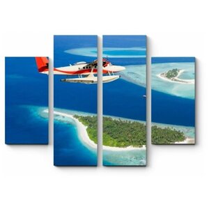 Модульная картина Летающий над Мальдивами120x90