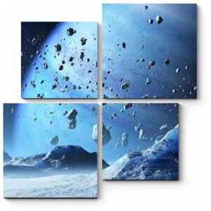 Модульная картина Метеоритный дождь 140x140