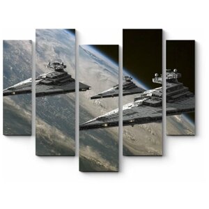 Модульная картина Межгалактические корабли 121x98
