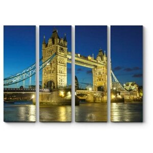 Модульная картина Мост через ночь, Лондон 200x150