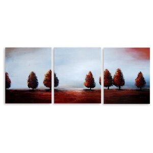 Модульная картина на холсте "Деревья" 120x48 см