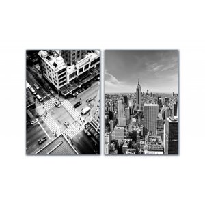 Модульная картина на холсте | Diva Kartina | Город. Улицы Нью-Йорка | 112X80 см