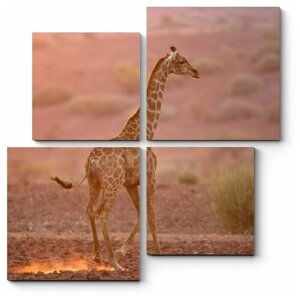 Модульная картина Одинокий жираф50x50