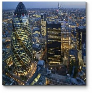 Модульная картина Огни делового центра Лондона 90x90