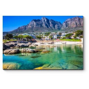Модульная картина Райский пляж в горах, Кейптаун 80x53