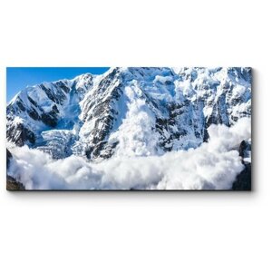 Модульная картина Сход снега в горах Кавказа 200x100