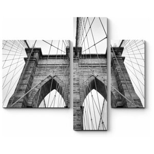 Модульная картина Строгость цвета, Бруклинский мост 150x124