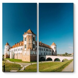 Модульная картина Вид Старой Башни Замкового Комплекса "Мир" в Белорусии60x60