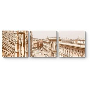Модульная картина Винтажное фото Милана180x60