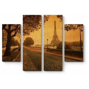 Модульная картина Винтажный Париж 180x135
