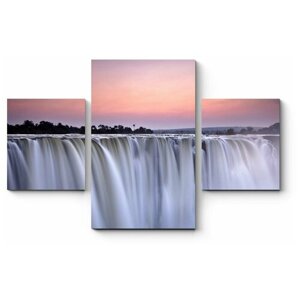 Модульная картина Водопад в утреннем свете 80x52