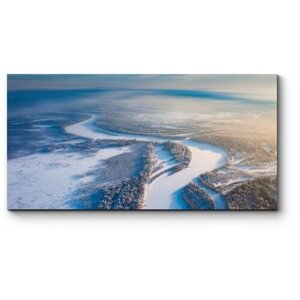 Модульная картина Замерзшая река 40x20