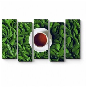 Модульная картина Зеленый чай 110x64