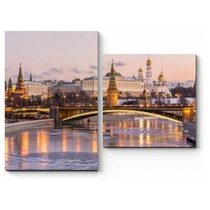 Модульная картина Зимнее утро в Москве160x120