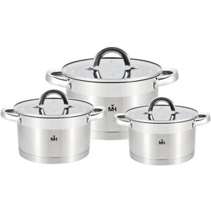 Набор посуды "MercuryHaus", MC - 1697 Turno (2) 6 предметов 1,8/2,4/3,3л 16/18/20 см