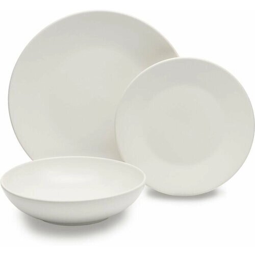 Набор посуды столовый цвет белый глянец 12 предметов