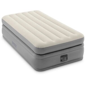 Надувная кровать Intex Prime Comfort Elevated Airbed (64162), 191х99 см, серый/бежевый