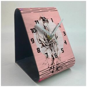Настольные деревянные бесшумные часы цвета венге с УФ принтом Аниме Бездомный Бог - 156