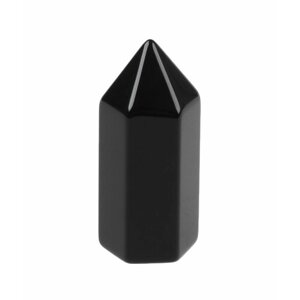 Натуральный камень (минерал) Черный Обсидиан, кристалл (3,5 см)