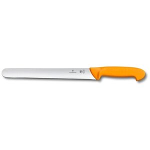 Нож для резания ломтиками VICTORINOX Swibo с лезвием 25 см и шириной 30 мм, с закруглённым кончиком, жёлтый 5.8441.25