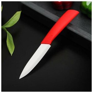 Нож керамический "Симпл", лезвие 10,5 см, ручка soft touch, цвет красный