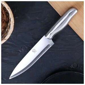 Нож кухонный "Металлик", лезвие 17.5 см, цвет серебристый