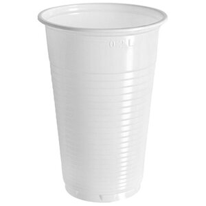 OfficeClean Набор одноразовых пластиковых стаканов премиум, 200 мл, 100 шт., белый