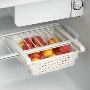 Органайзер для холодильника раздвижной Лофт, 19,7x20x7,7 см, цвет белый