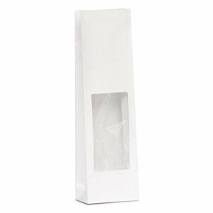 Пакет бумажный, фасовочный, двухслойный "Белый" 7 x 3.5 x 23 см, 20 шт.