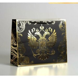 Пакет подарочный "Gold Russia", 32 * 26 * 12 см