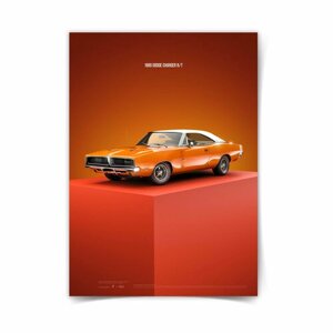 Плакат Dodge Charger R/T Orange 50х70 см / постер на стену