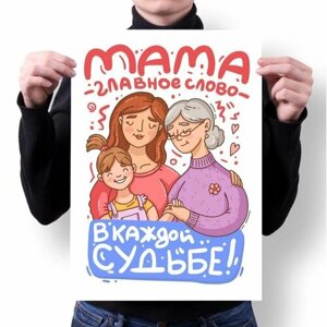Плакат на День Матери, для Мамы №19, А2
