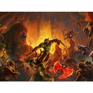 Плакат, постер на бумаге Doom/Дум/игровые/игра/компьютерные герои персонажи. Размер 42 х 60 см