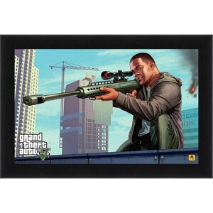 Плакат, постер на бумаге Grand Theft Auto V. Размер 42 х 60 см