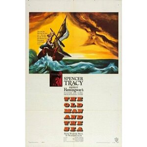 Плакат, постер на бумаге Старик и море (The Old Man and the Sea), Джон Стёрджес, Генри Кинг, Фред Циннеман. Размер 42 х 60 см