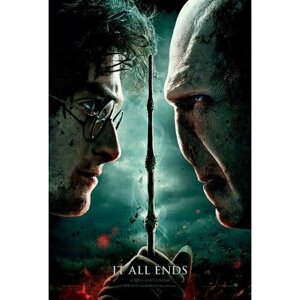Плакат, постер на холсте Гарри Поттер и Дары Смерти: Часть II (Harry Potter and the Deathly Hallows Part 2), Дэвид Йэтс. Размер 60 х 84 см