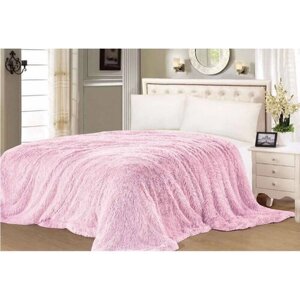 Плед меховой 2 спальный - ТМТ - Нежно-розовый