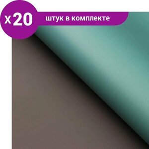 Плёнка для цветов и подарков 'Серо-зеленая'57 х 57 см (20 шт)