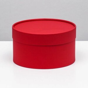 Подарочная коробка "Рубин" красный, завальцованная без окна, 21 х 11 см