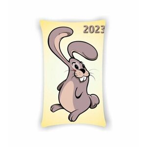 Подушка вертикальная год Кролика №2, Картинка с двух сторон