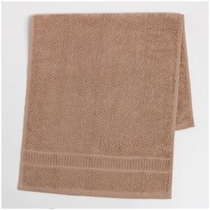 Полотенце Этель Премиум для рук и лица, 35x72см, коричневый